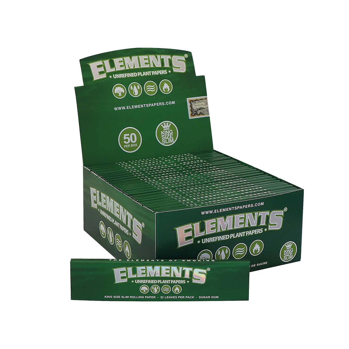 Elements - King Size Slim Papers