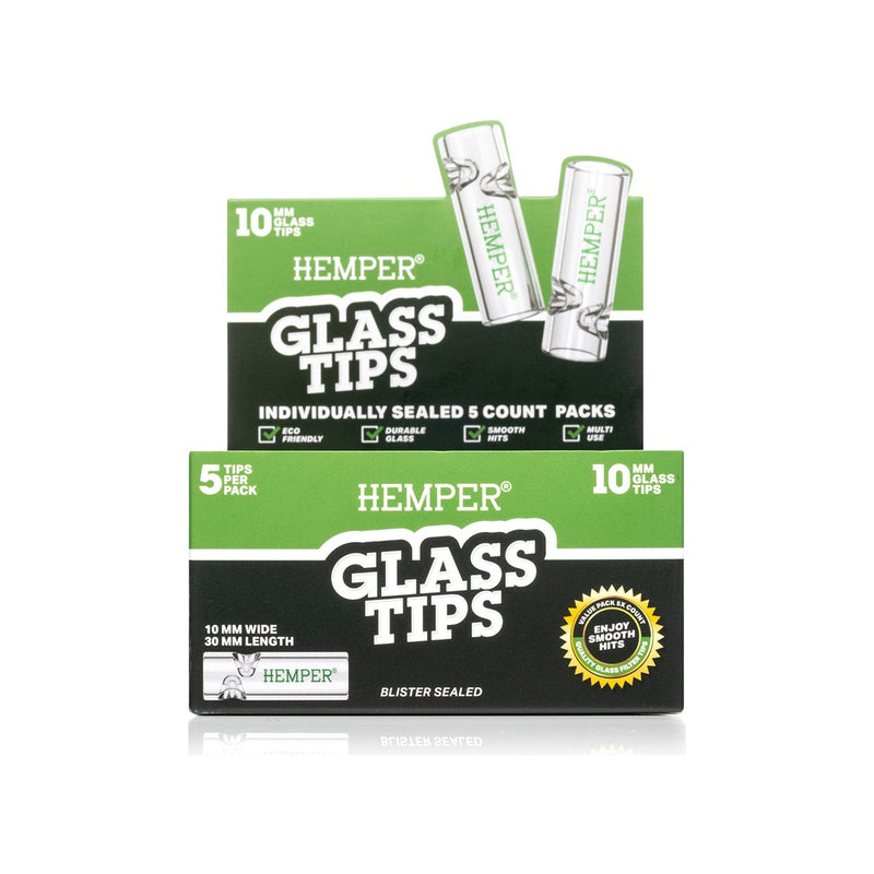 Hemper Glass Filter Tips 5pcs 10mm