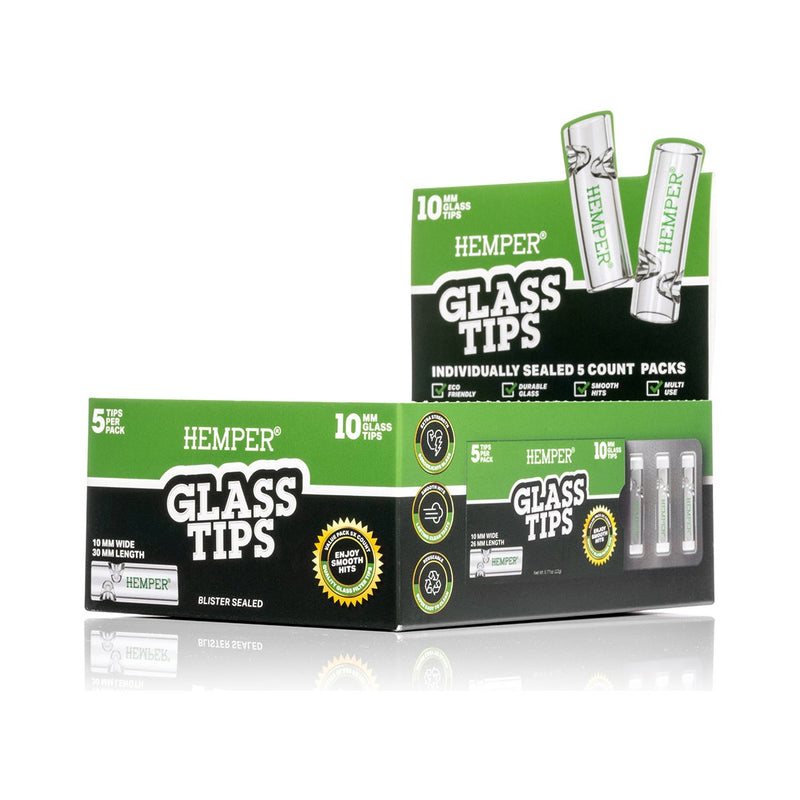 Hemper Glass Filter Tips 5pcs 10mm