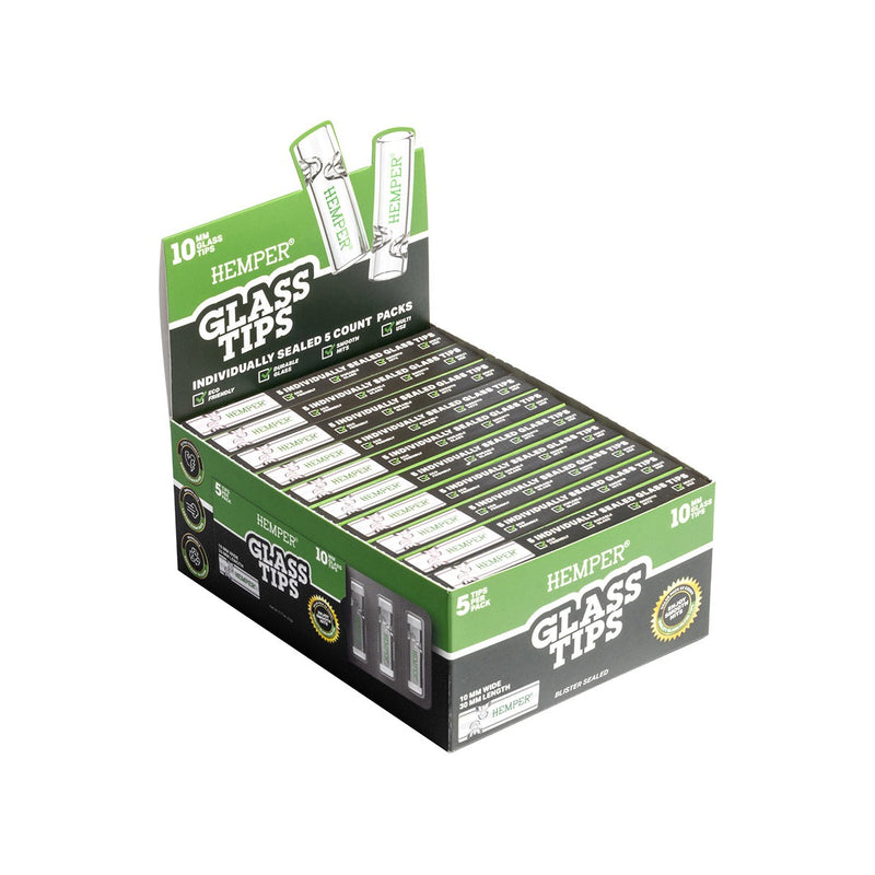 Hemper Glass Filter Tips 5pcs 10mm