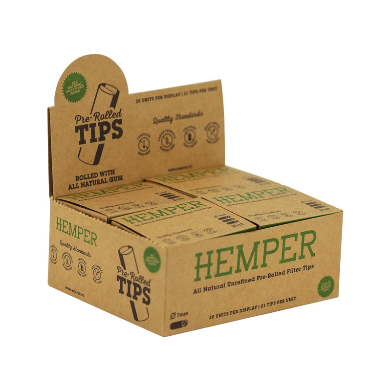 Hemper Pre-Rolled Bullet Filter Tips 21pcs