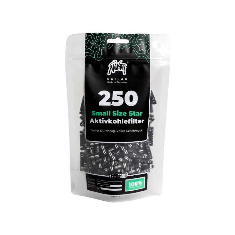 Kailar Aktivkohlefilter Star - Black (Pack of 250)