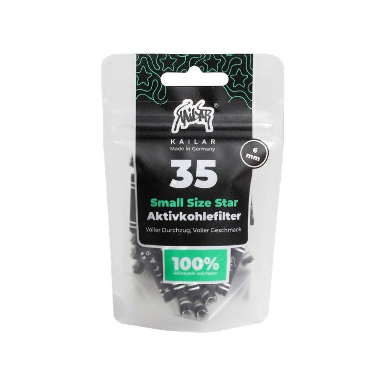 Kailar Aktivkohlefilter Star - Black (Pack of 35)