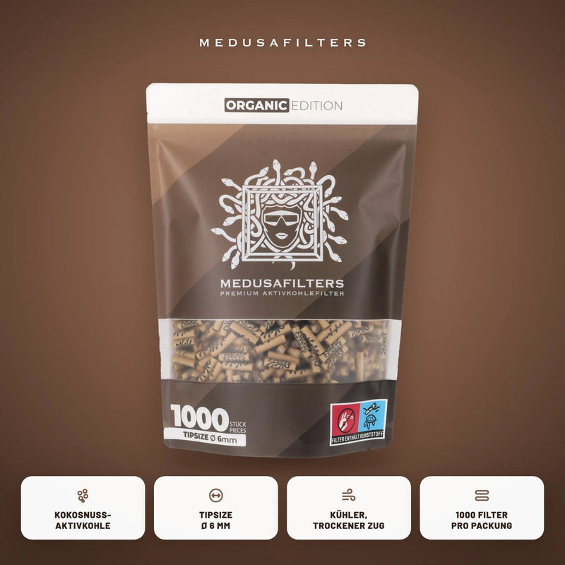 Medusa Aktivkohlefilter - Organic (1000 Stück)