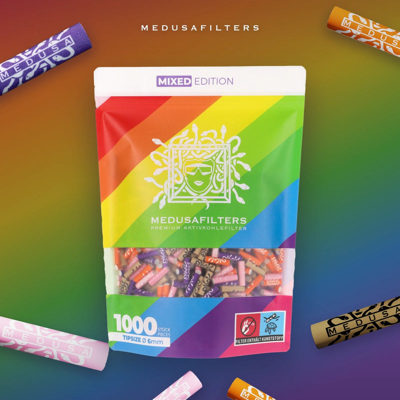 Medusa Aktivkohlefilter - Rainbow (1000 Stück)