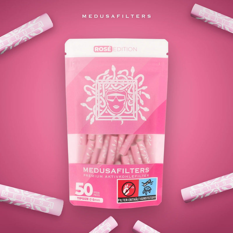 Medusa Aktivkohlefilter - Rose (Pack of 50)