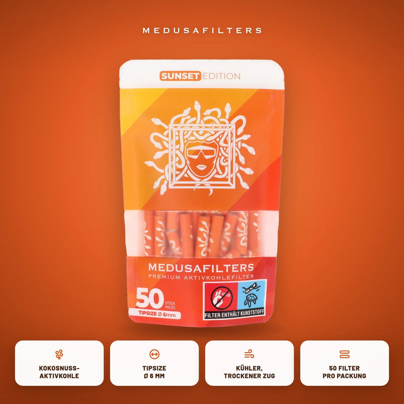 Medusa Aktivkohlefilter - Sunset (Pack of 50)