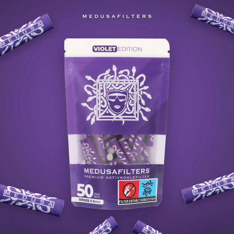 Medusa Aktivkohlefilter - Violet (Pack of 50)
