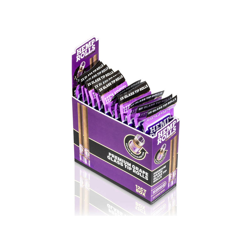 Hemper Pre-Rolled Glass Tipped Hemp Rolls Grape - King Size