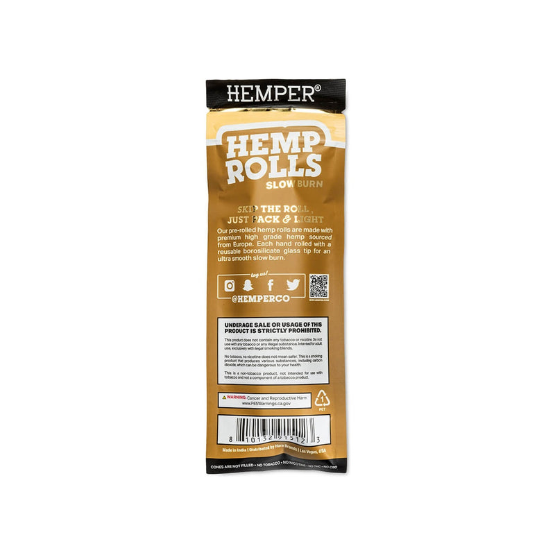 Hemper Pre-Rolled Glass Tipped Hemp Rolls Honey - King Size