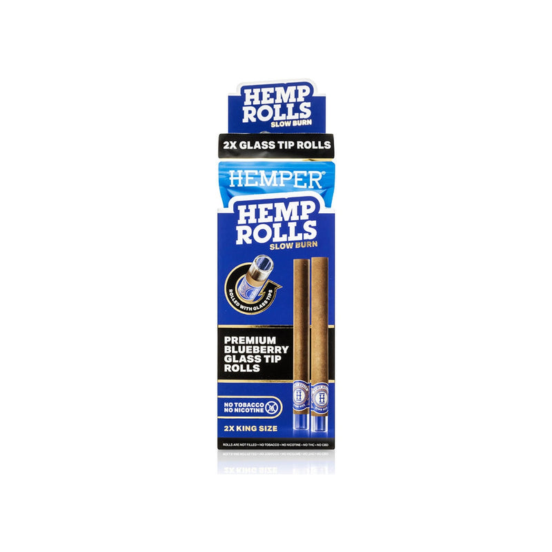 Hemper Pre-Rolled Glass Tipped Hemp Rolls Blueberry - King Size