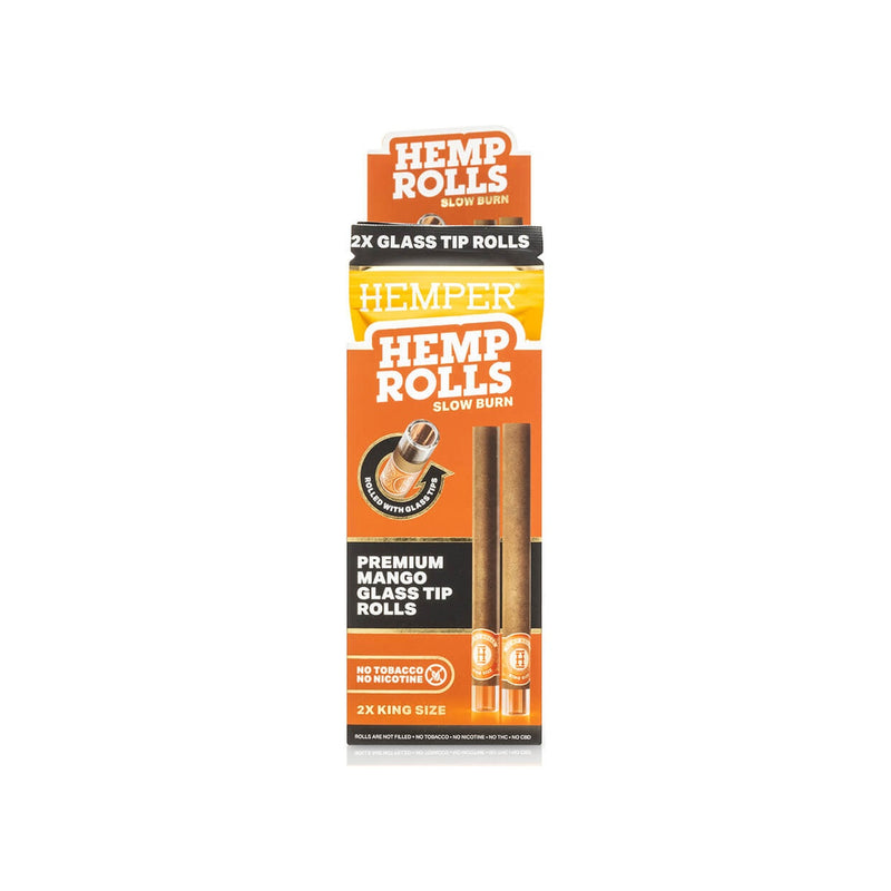 Hemper Pre-Rolled Glass Tipped Hemp Rolls Mango - King Size