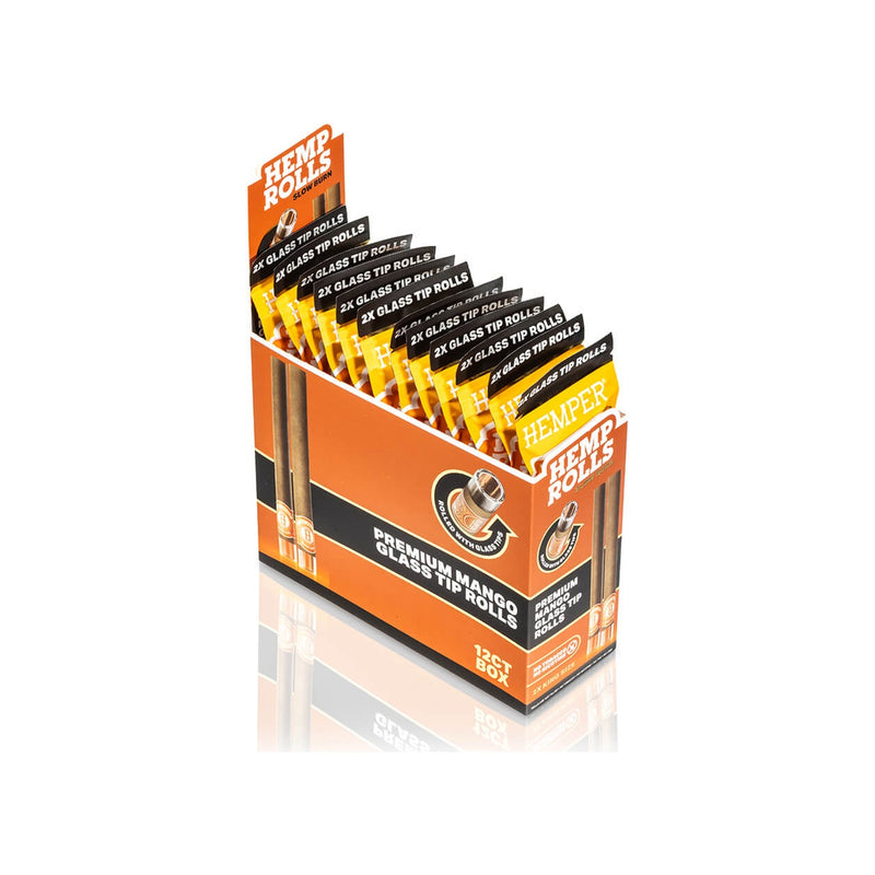 Hemper Pre-Rolled Glass Tipped Hemp Rolls Mango - King Size