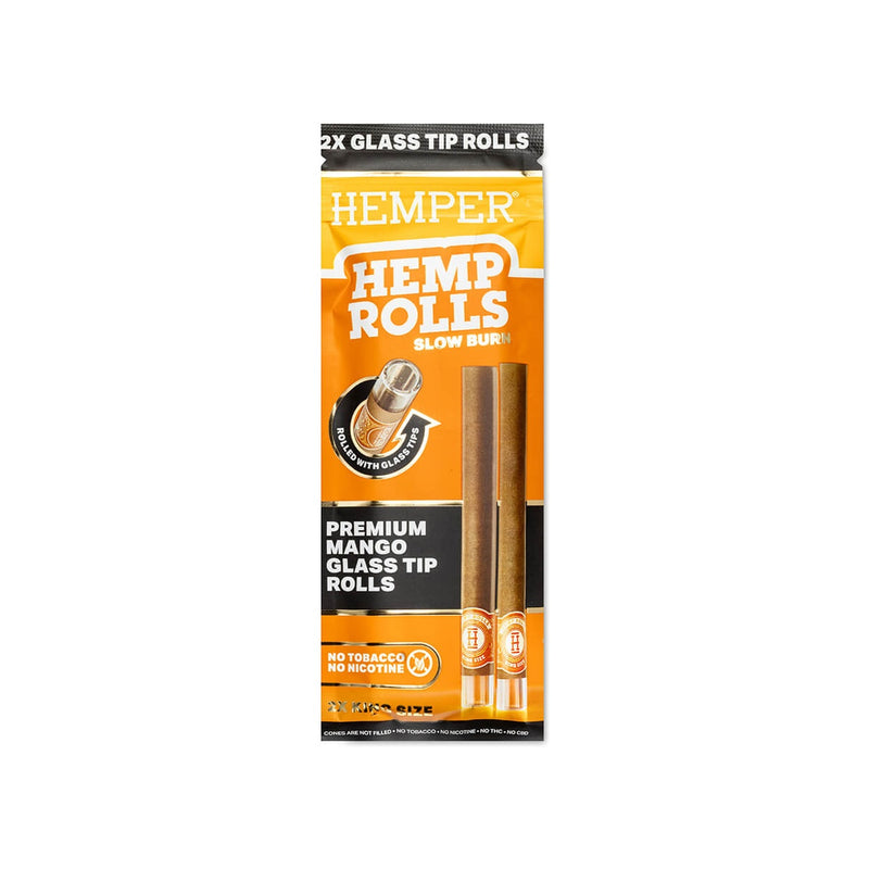 Hemper Pre-Rolled Glass Tipped Hemp Rolls Mango - King Size