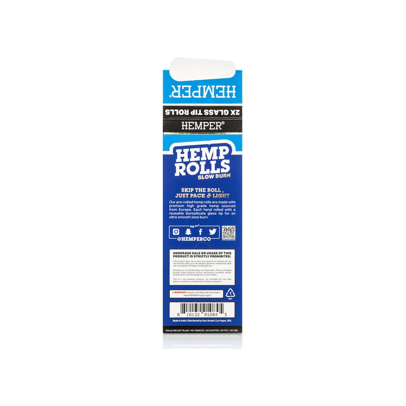 Hemper Pre-Rolled Glass Tipped Hemp Rolls Blueberry - King Size