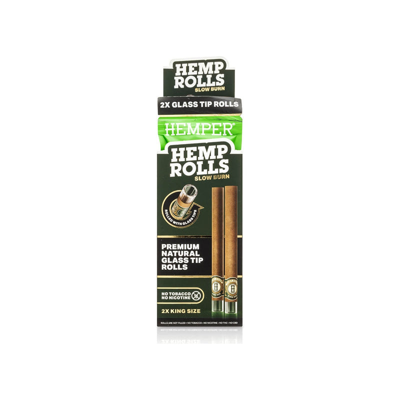 Hemper Pre-Rolled Glass Tipped Hemp Rolls Natural - King Size