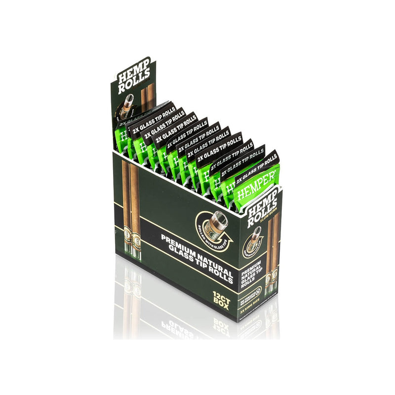 Hemper Pre-Rolled Glass Tipped Hemp Rolls Natural - King Size