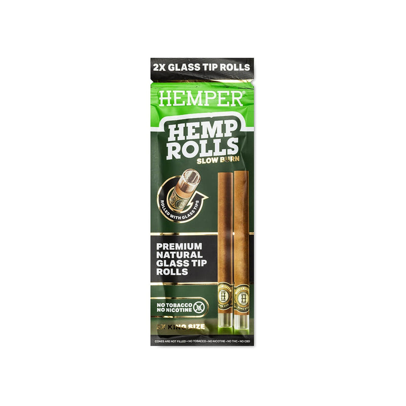 Hemper Pre-Rolled Glass Tipped Hemp Rolls Natural - King Size