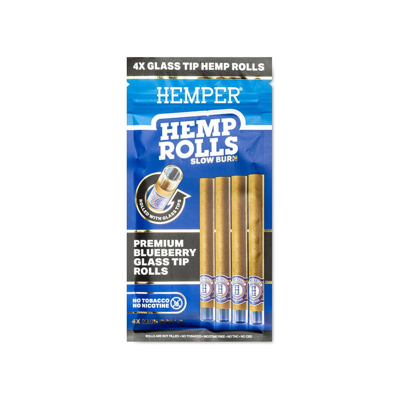 Hemper Pre-Rolled Glass Tipped Hemp Rolls Blueberry - Mini Size