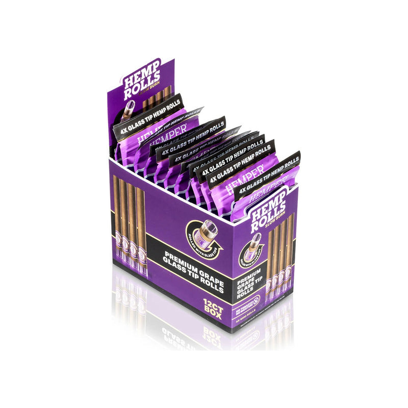 Hemper Pre-Rolled Glass Tipped Hemp Rolls Grape - Mini Size
