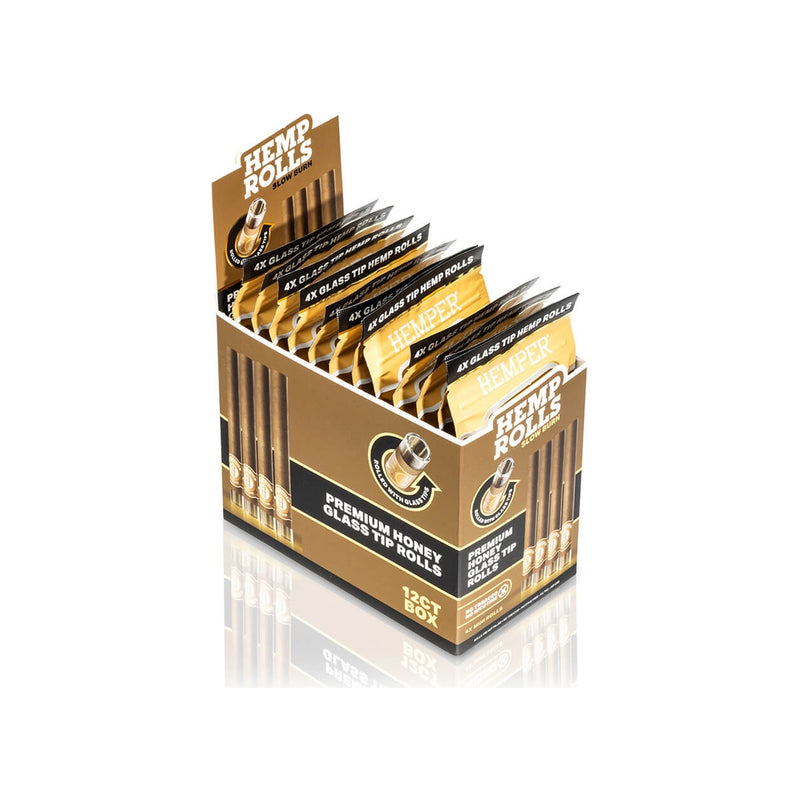 Hemper Pre-Rolled Glass Tipped Hemp Rolls Honey - Mini Size