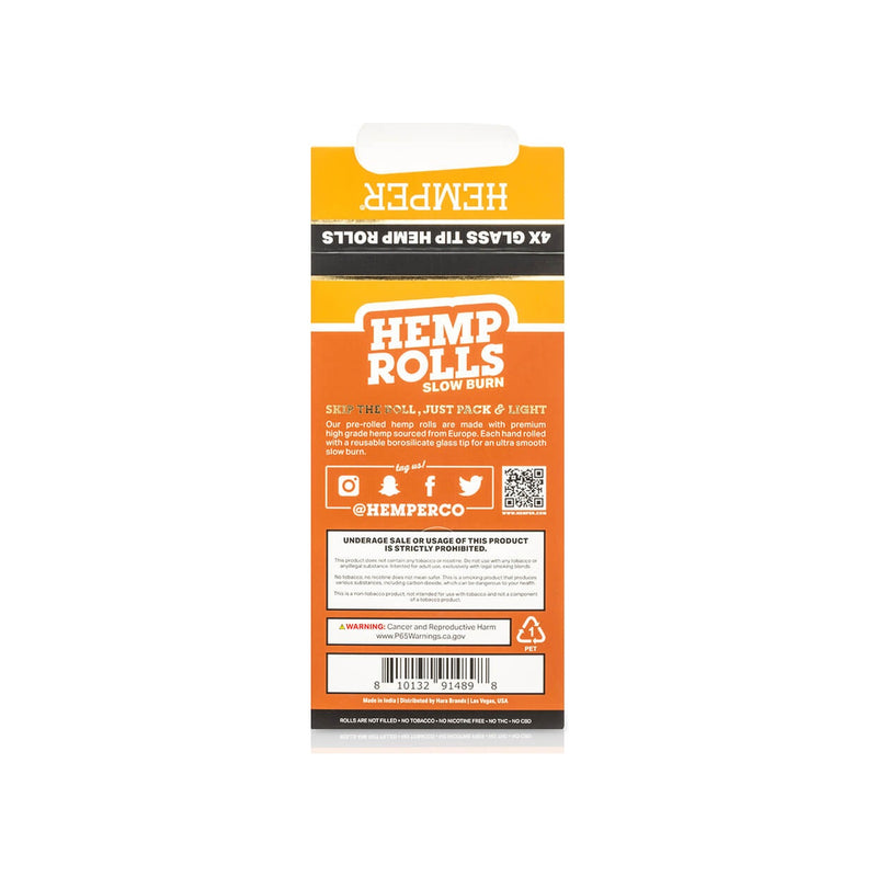 Hemper Pre-Rolled Glass Tipped Hemp Rolls Mango - Mini Size