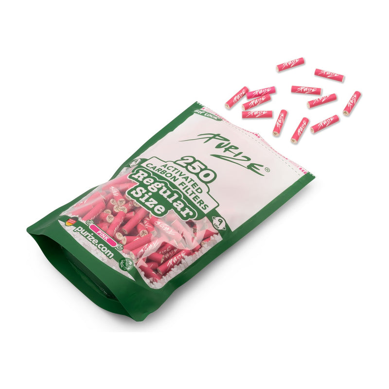 Purize Aktivkohlefilter Regular - Pink (Pack of 250)