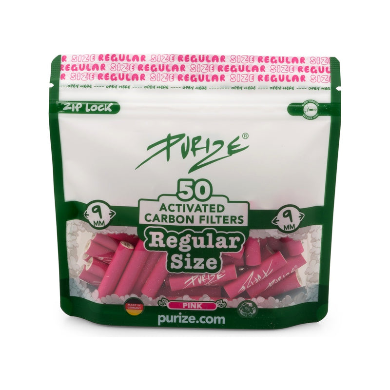 Purize Aktivkohlefilter Regular - Pink (Pack of 50)