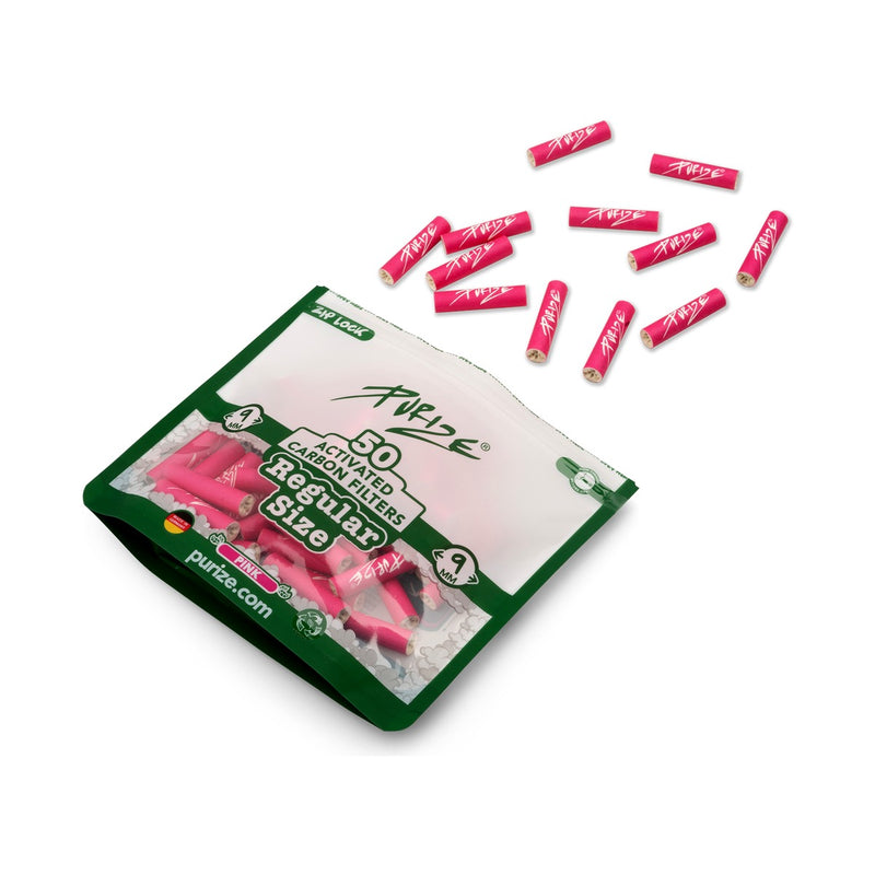 Purize Aktivkohlefilter Regular - Pink (Pack of 50)