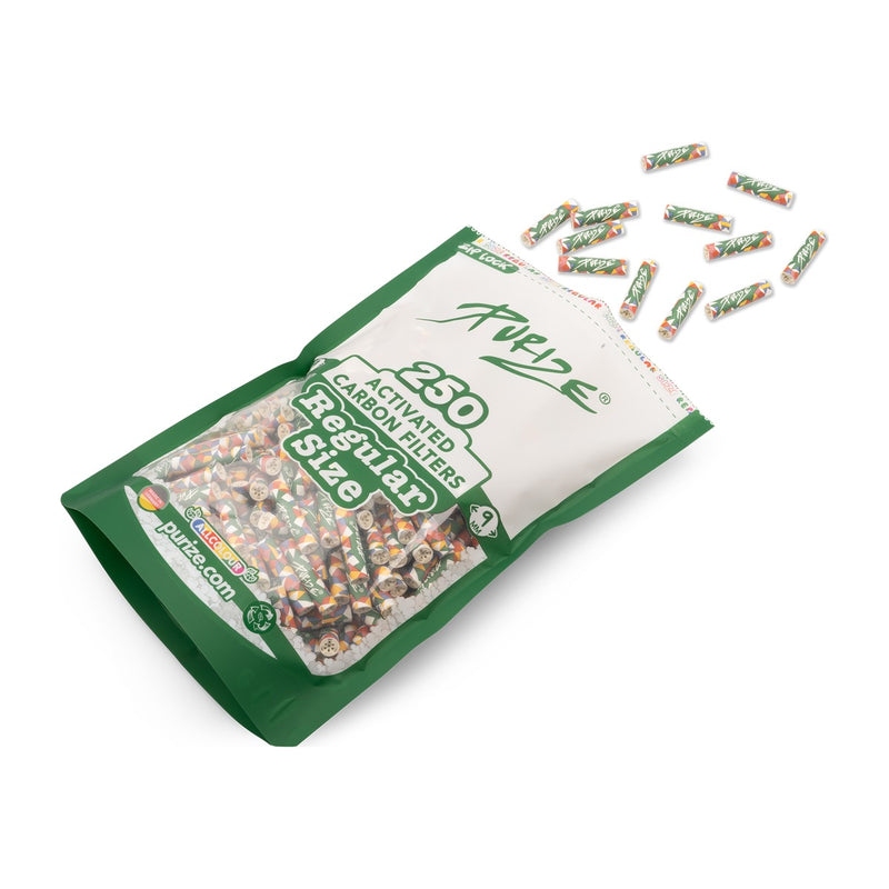 Purize Aktivkohlefilter Regular - Rainbow (Pack of 250)