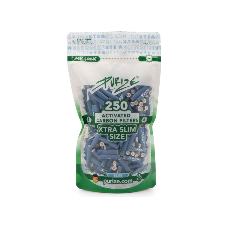 Purize Aktivkohlefilter XTRA Slim - Blue (Pack of 250)