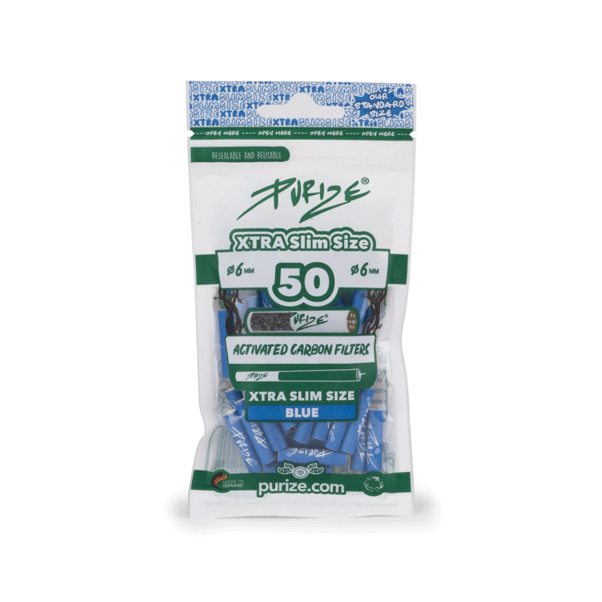 Purize Aktivkohlefilter XTRA Slim (Pack of 50)