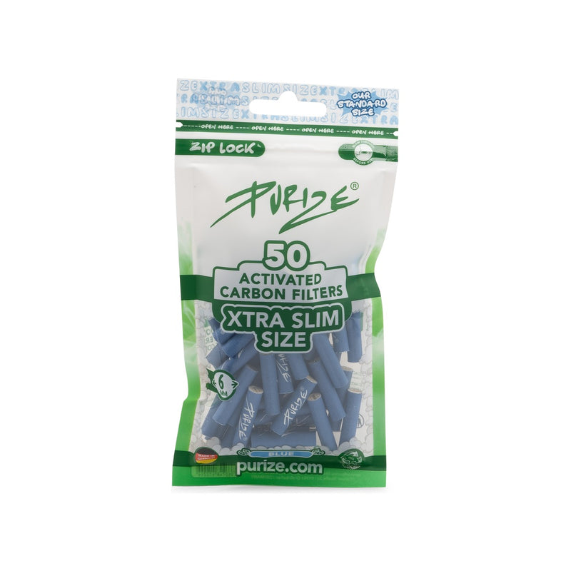 Purize Aktivkohlefilter XTRA Slim - Blue (Pack of 50)