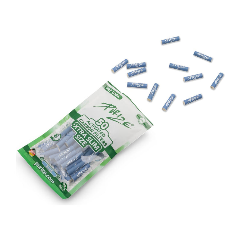 Purize Aktivkohlefilter XTRA Slim - Blue (Pack of 50)