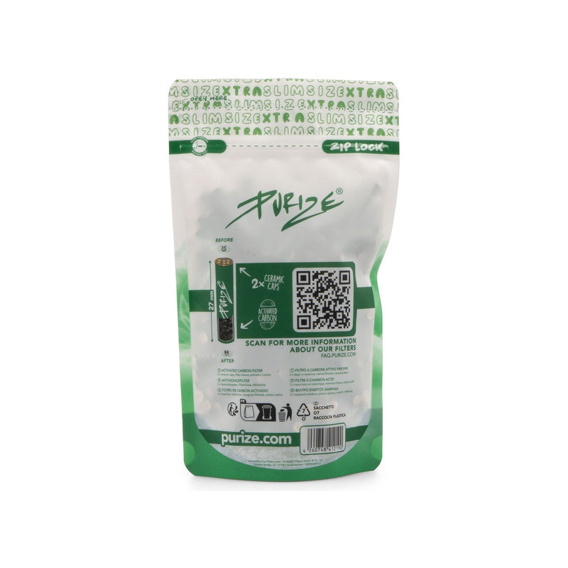 Purize Aktivkohlefilter XTRA Slim - Green (Pack of 250)
