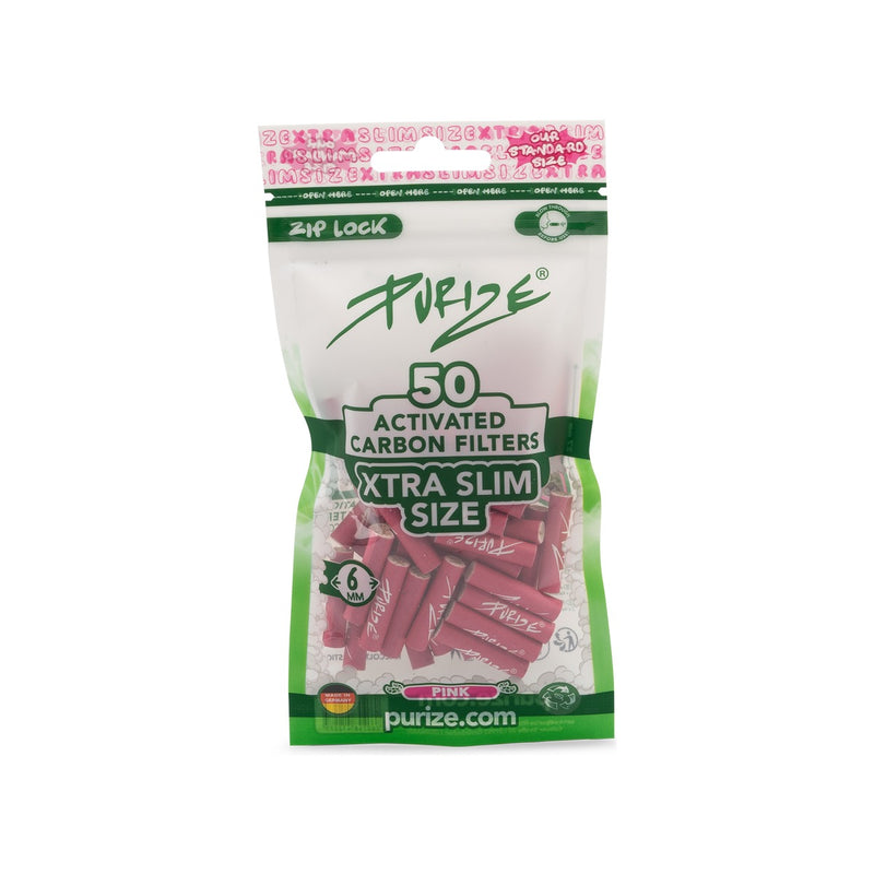 Purize Aktivkohlefilter XTRA Slim - Pink (Pack of 50)