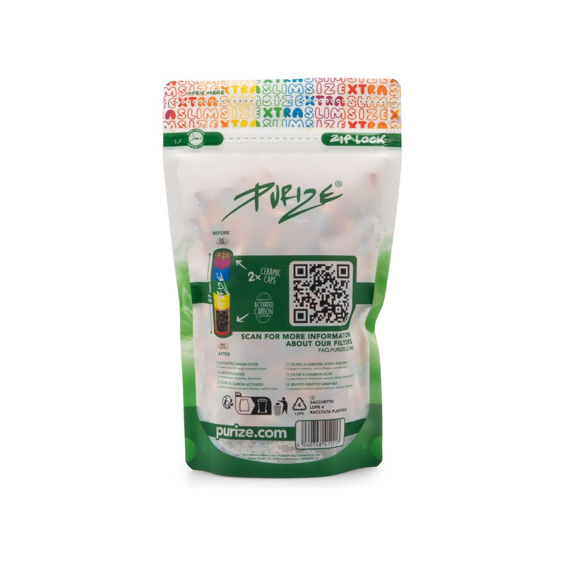 Purize Aktivkohlefilter XTRA Slim - Rainbow (Pack of 250)