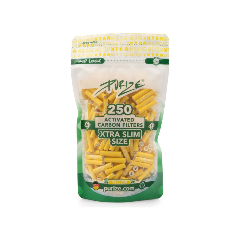 Purize Aktivkohlefilter XTRA Slim - Yellow (Pack of 250)