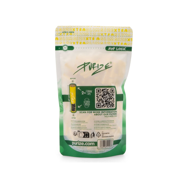 Purize Aktivkohlefilter XTRA Slim - Yellow (Pack of 250)