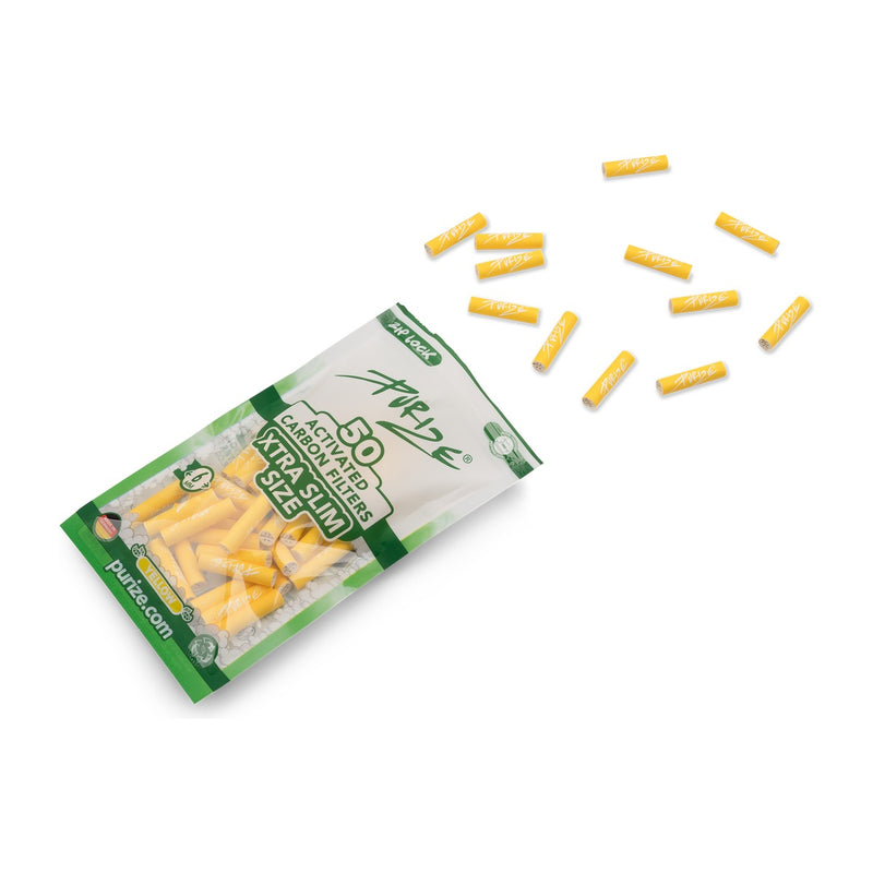 Purize Aktivkohlefilter XTRA Slim - Yellow (Pack of 50)